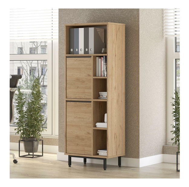 Regál Otto 10 B (ořech + černá)