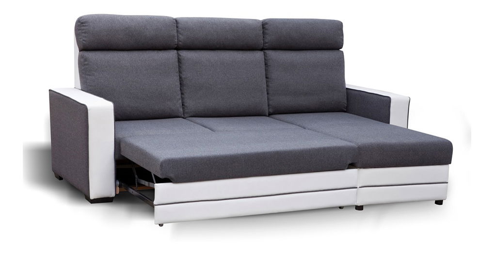 Rohová sedací souprava Malva (šedá + černá) (P)