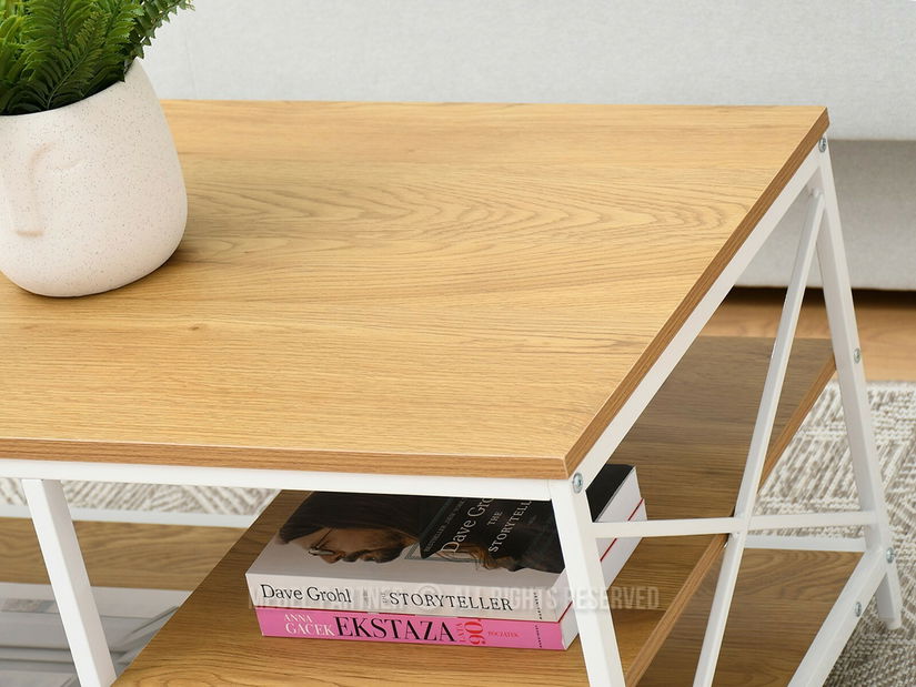 Konferenční stolek Jukky Stol (dub + bílá)