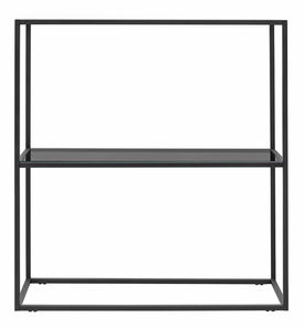 Konzolový stolek Bora (černá + sklo)