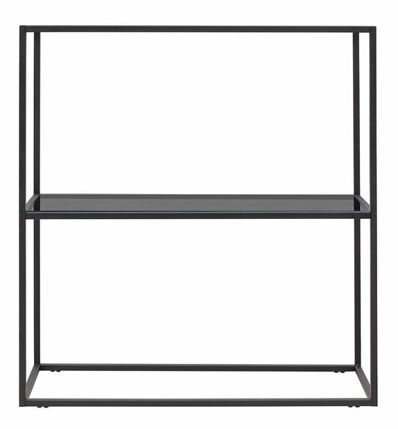 Konzolový stolek Bora (černá + sklo)