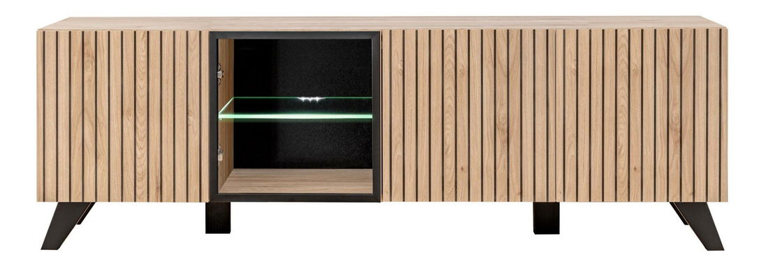 Tv stolek/skříňka Lyran (hikora jackson + černá)