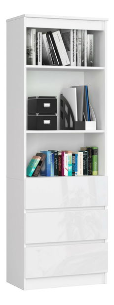 Regál Ravindra (bílá + bílý lesk)