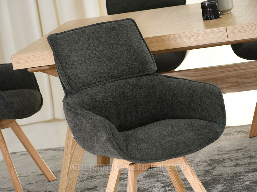 Jídelní židle Distorsion (grafitová + dub)