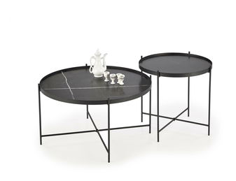 Set 2 ks. konferenčních stolků Julie (černá)