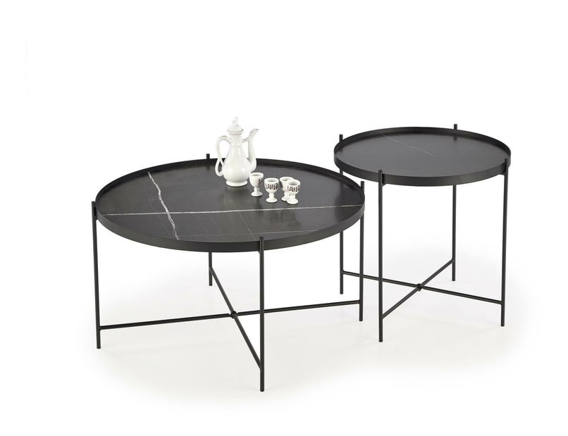 Set 2 ks. konferenčních stolků Julie (černá)