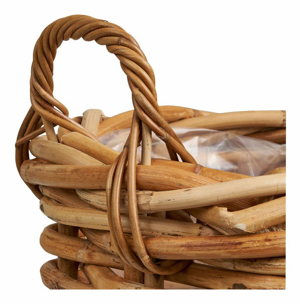 Set 3 ks proutěných květináčů Bdolena (přírodní)