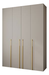 Šatní skříň 180 cm Carmela 40-3 (kašmír + zlatá)