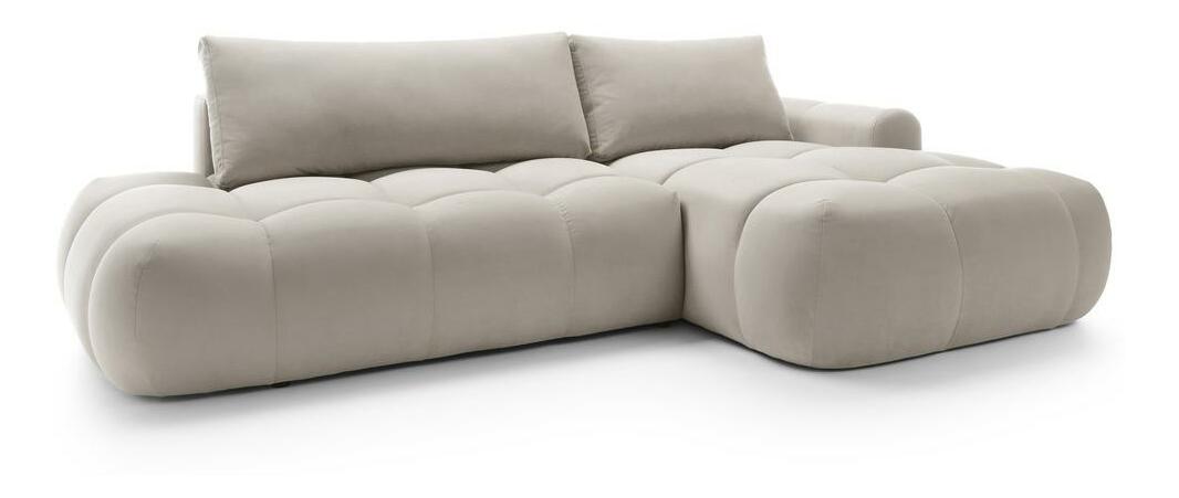 Rohová sedací souprava Ombre (P) (světlobéžová + černá)