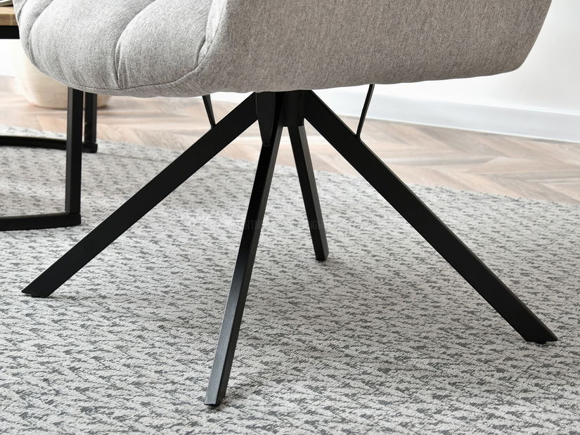 Křeslo Kikino (šedá + černá)