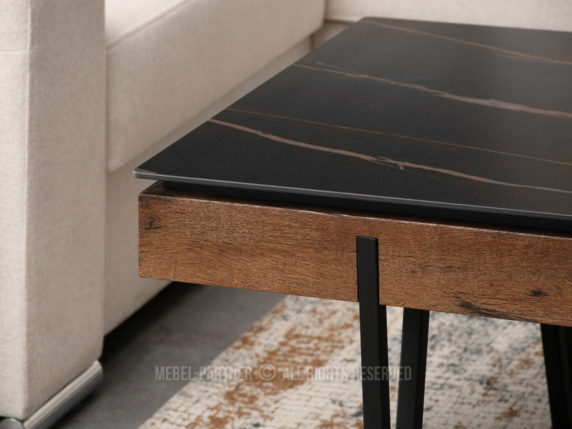 Konferenční stolek Diego (ořech + černá)