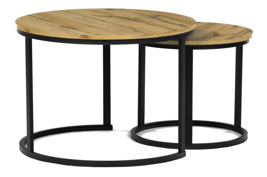 Set 2 konferenčních stolků Conjugar (dub divoký)