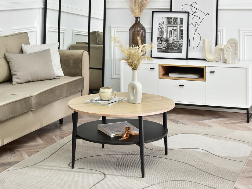 Konferenční stolek Randolf Xl (sonoma + černá)