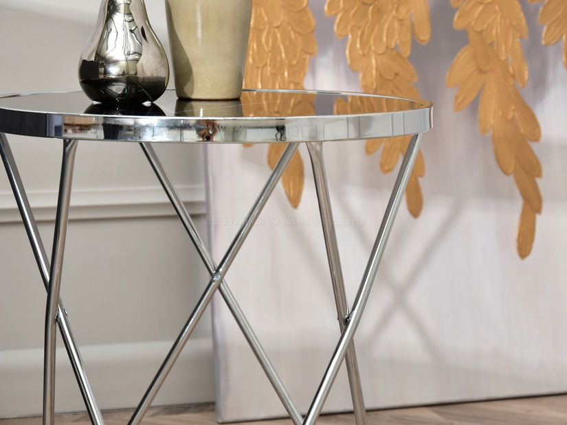 Konferenční stolek Armin S (černý mramor + chromová)