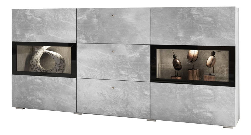 Vitrína Berle Typ 26 (světlý beton)