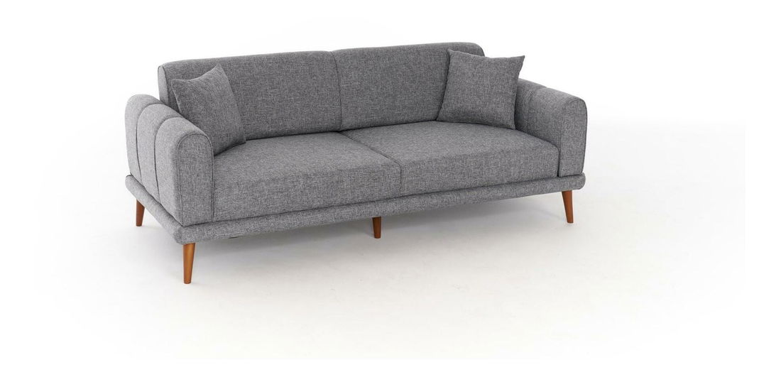 Pohovka trojsedačka Sorenella (šedá + ořech)