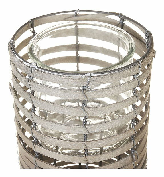 Set 3 svícnů Royse (světlé dřevo)