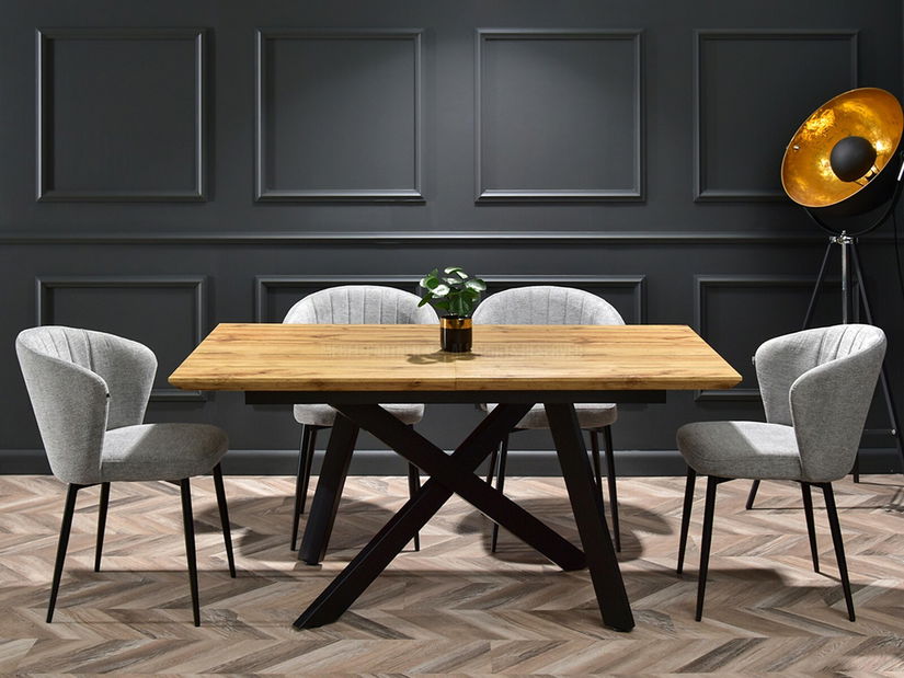 Jídelní stůl Timmy (dub + černá)