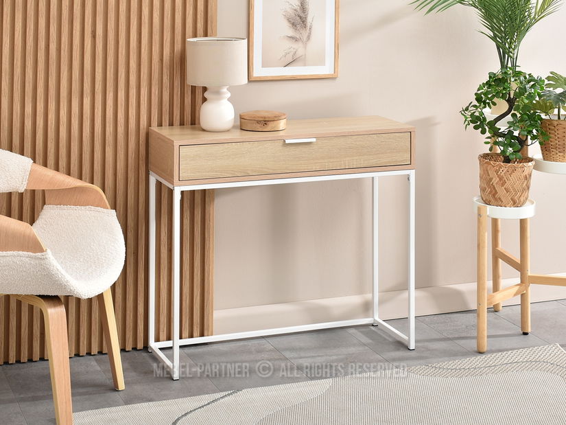 Konzolový stolek Norma M (sonoma + bílá)