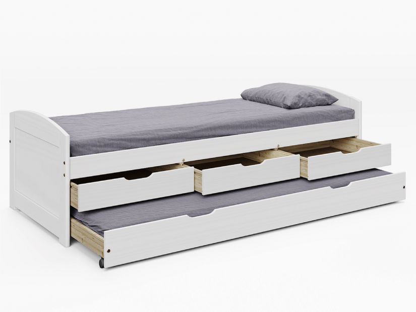 Jednolůžková postel 90x200 cm Marcy (bílá)