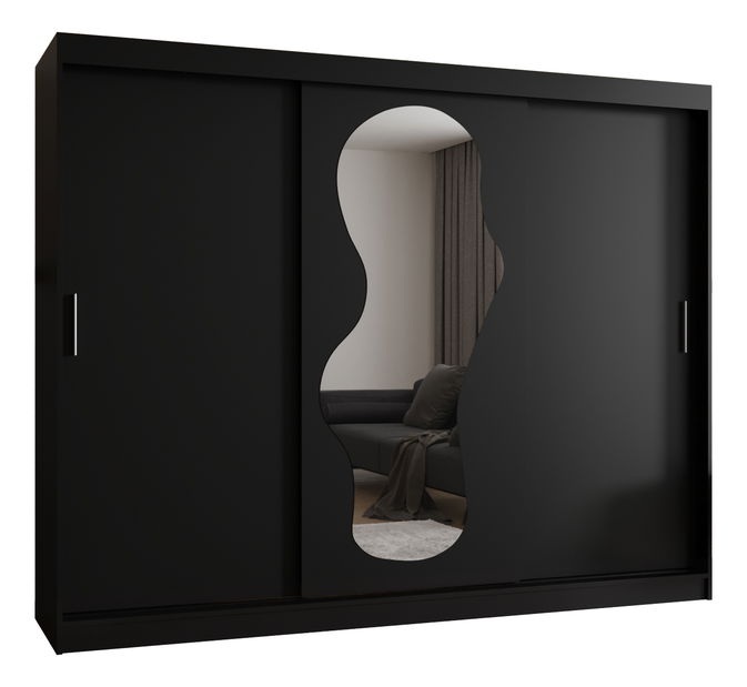 Šatní skříň 250 cm Ulta (černá)