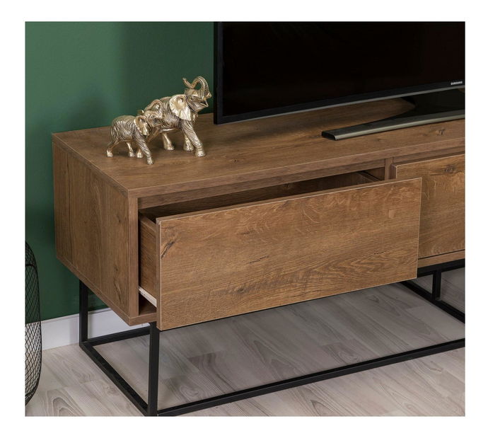 Souprava nábytku do obývacího pokoje Laxi 24 (ořech + černá)