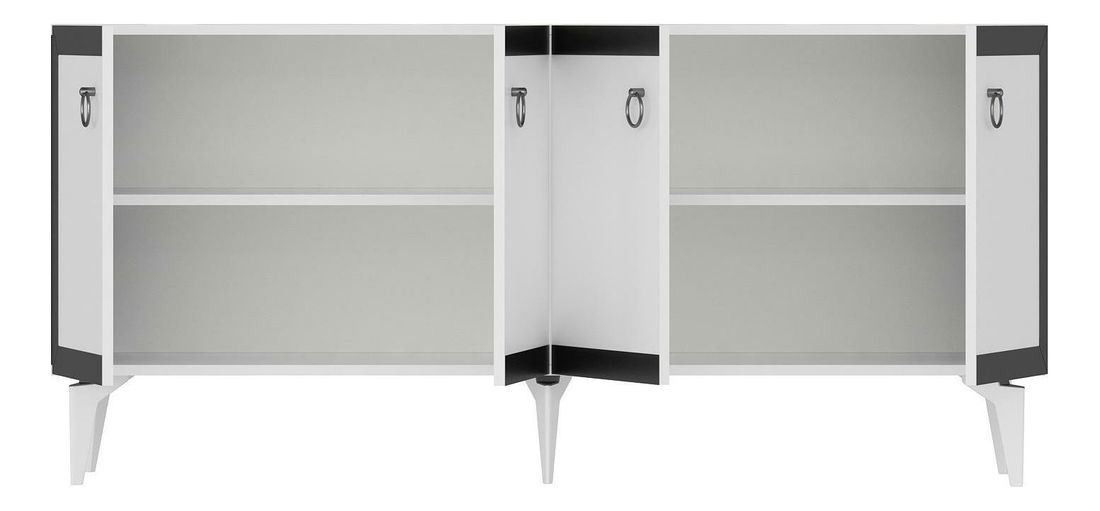 Skříňka Muvuta 1 (bílá + stříbrná)