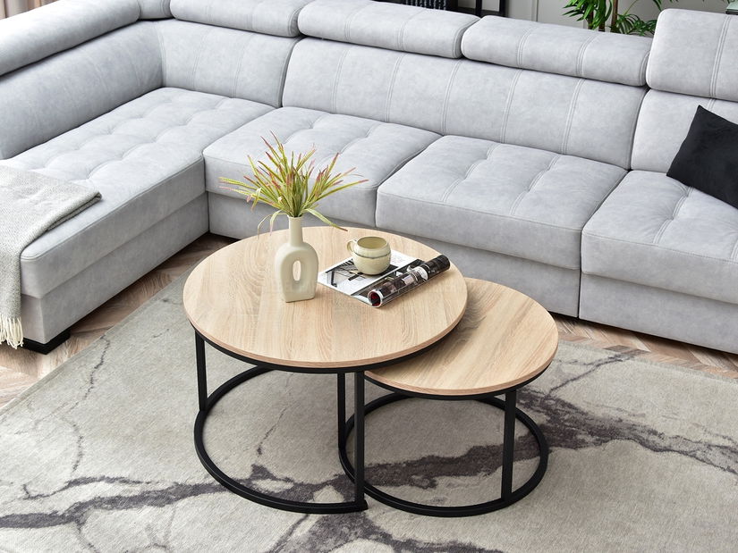 Set 2 konferenčních stolků Novedosa (černá)