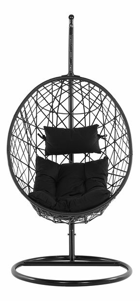 Závěsné křeslo se stojanem ALTAI (kov) (černá)