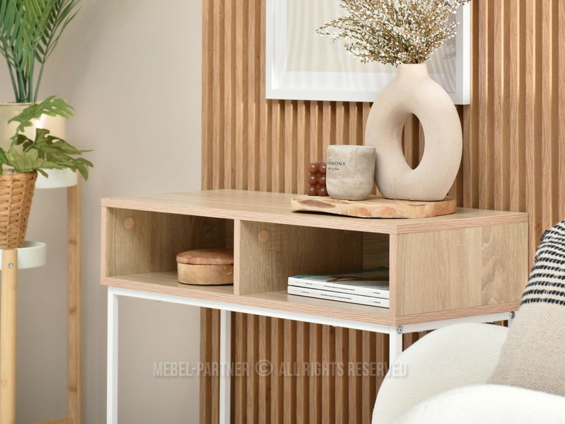 Konzolový stolek Frey (sonoma + bílá)