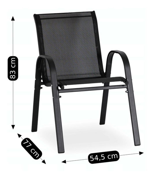 Zahradní set Magro (černá) (pro 4 osoby)