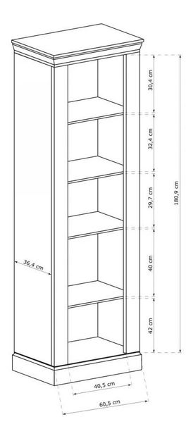 Vitrína Atena 11 (s LED osvětlením) (craft zlatý)