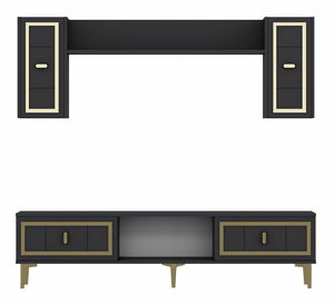 Obývací stěna Wendy (bílá + stříbrná)