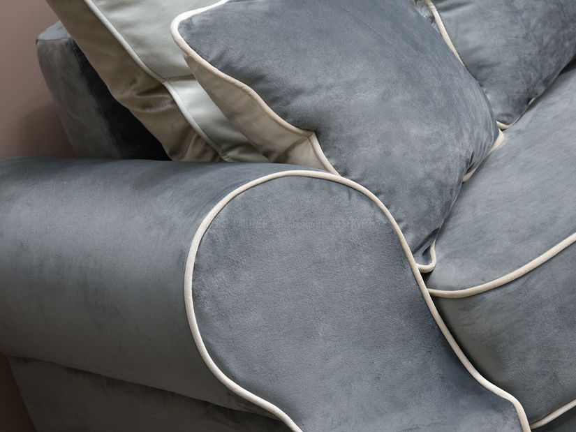 Pohovka trojsedačka Taskent (šedá + černá)