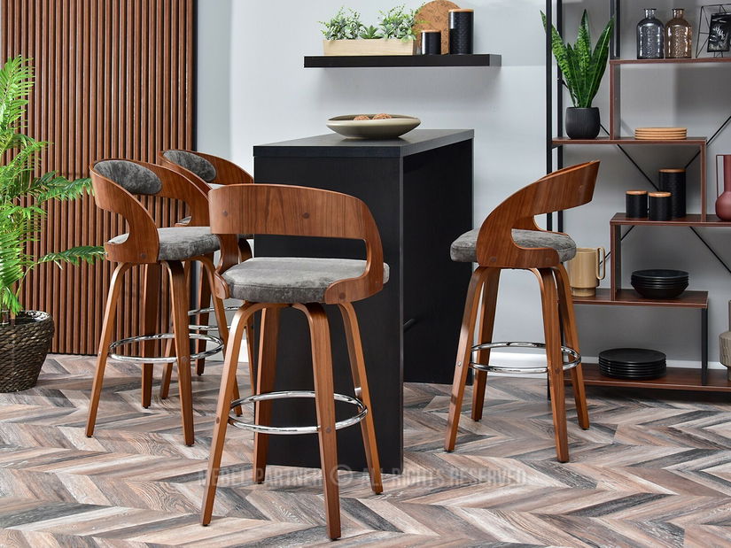 Židle Hook (ořech + chromová)