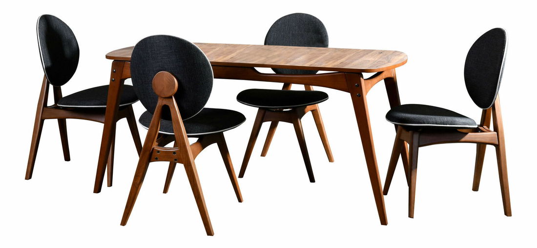 Jídelní set Toukuta (Ořech + Antracit)