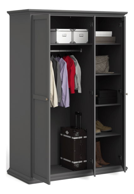 Šatní skříň 3D Phung (šedá) *výprodej