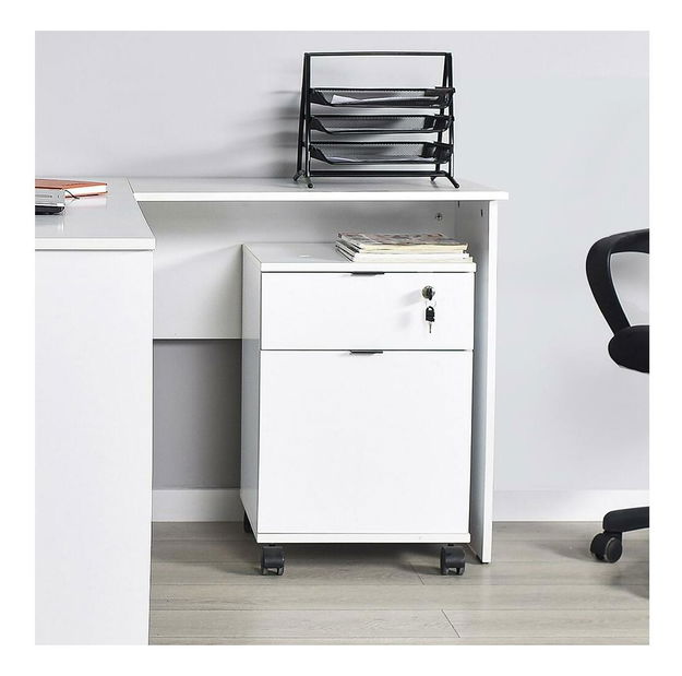 Skříňka na kolečkách Putesu (diamantová bílá)