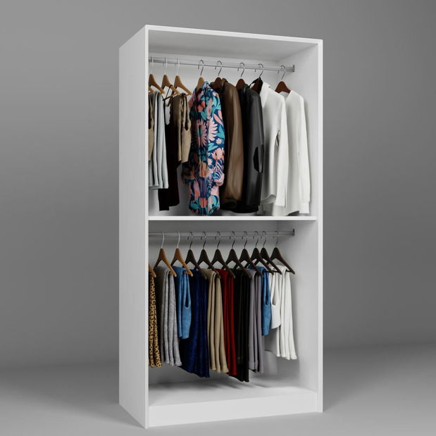 Šatní skříň Luckiny (bílá)