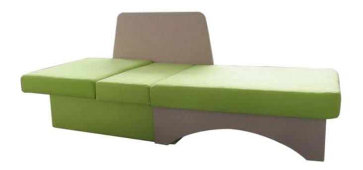 Dětská pohovka Kuboš zelená + béžová (L)