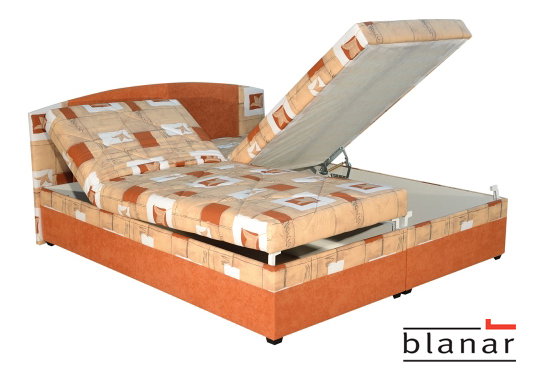 Manželská postel 160 cm Blanář Kappa (molino 690-40/microsuede 12) (s roštem a matrací) 