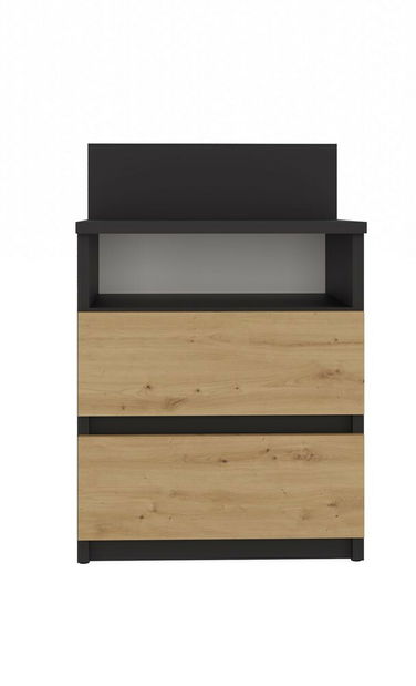 Noční stolek Musecalo 1 (antracit + dub artisan)