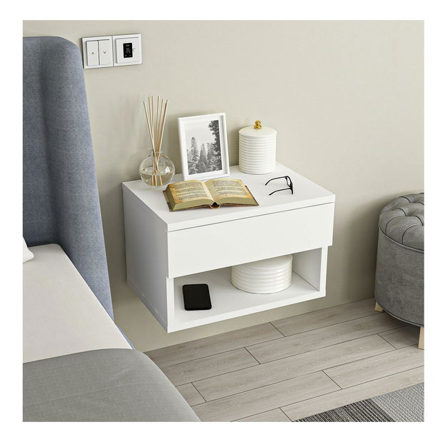 Noční stolek Ribbie (bílá)