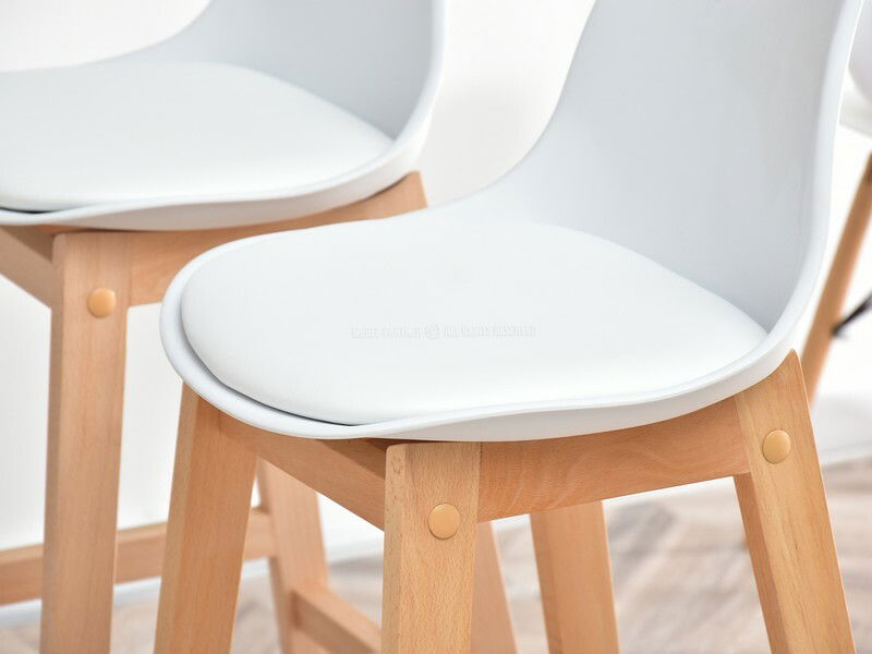 Židle Evan (bílá + buk)