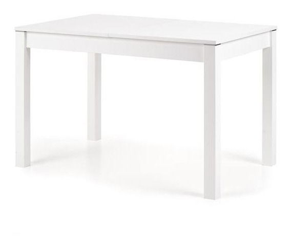 Rozkládací jídelní stůl 118-158 cm Mauric (bílá) (pro 4 6 osob)