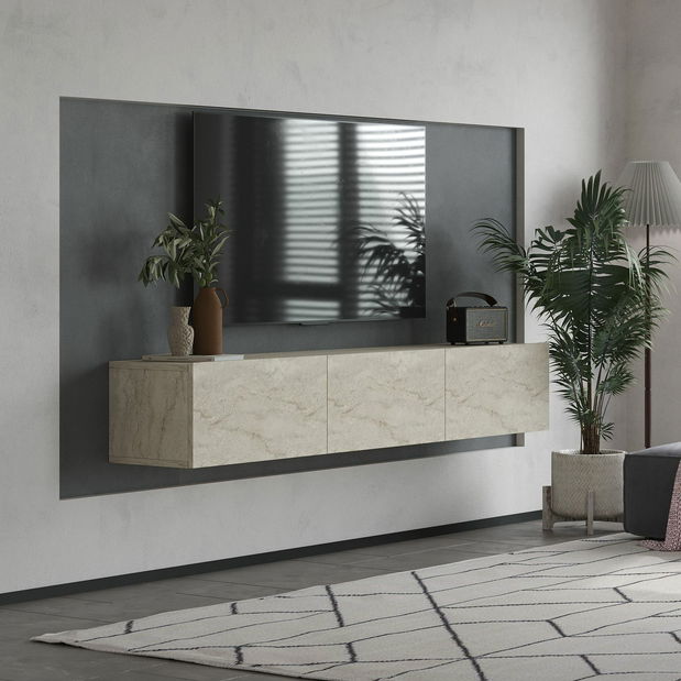 TV stolek/skříňka Alfonsio (travertin)