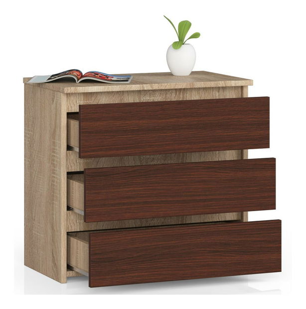 Komoda Cleania CL3 (dub sonoma + wenge)