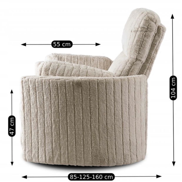 Polohovací křeslo Reunirse (béžová)