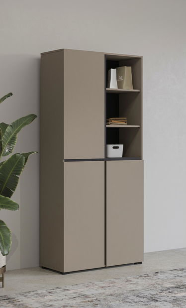 Policová skříň Crossroad H C88 (congo + černá)