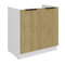 Dolní kuchyňská skříňka pod dřez Carminia 80 ZL 2F BB (dub cremona + bílá)